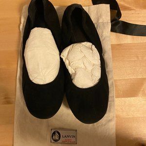 100% AUTH Lanvin Suede Ballet Flats Classic Balllerina 36